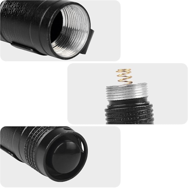 2 STK Høj Lumens LED Lommelygte, Mini Penneformet Bærbar Lommelygte, Mini Lomme Pen Lommelygte Lampe til Camping, Vandring, Nødsituationer og Udendørs Brug (Batt