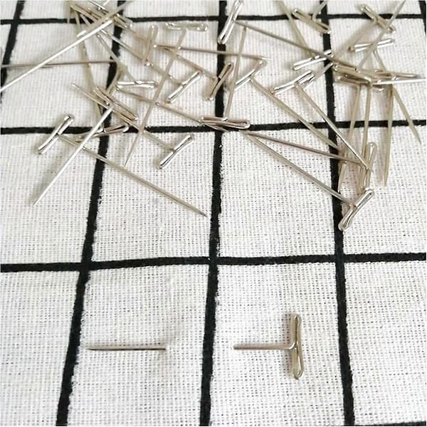 Versatile Wig Making Needles, Combining T-Pins and Curved Tools for Craft Use Silver