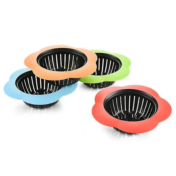 Köksvaskfilterset med 4 gjutna avloppssfilter, 4,5 tum i diameter, i 4 färger