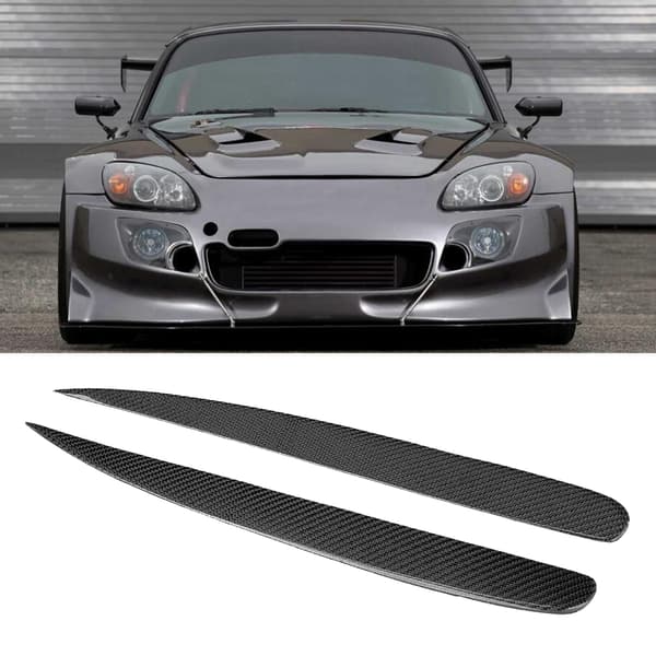 2 st kolfiber strålkastarögonbryn ögonlocksskydd passar för Honda S2000 AP1 AP2 SPORT 2000-2009