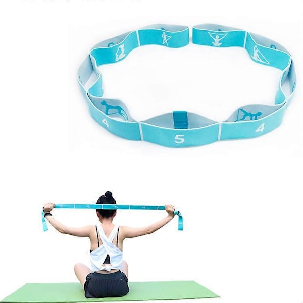 Jooga Venytysliina 9 Joustavalla Lenkillä Paksuuntettu Jumppakuminauha Painovoima Fitness Venytysliina - Tanssi Jooga Apuväline Venytysvyö Elastinen Jooga