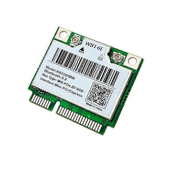 WiFi 6E AX210HMW Mini PCIE WiFi 6 Wifi-kort kompatibelt med AX210 5374Mbps Bluetooth5.2 802.11Ax 2.4G/5G/6G WiF