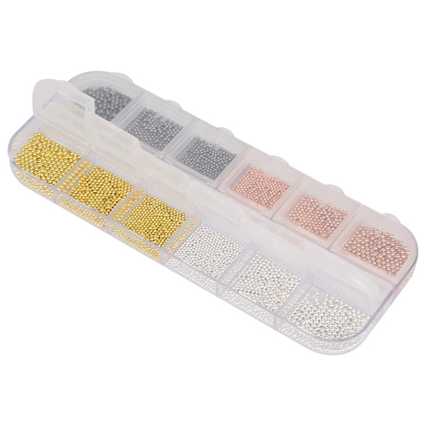 Nail art stålbollsdekorationer blandade storlekar manikyr DIY dekorpärlor för hemsalong07