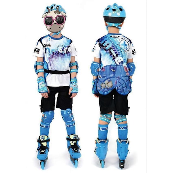 Blå Stöttålig Barn Roller Guard Skyddsdyna