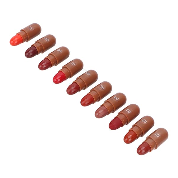 Kapsel Leppestift Sett 10 Farger Langvarig Non-stick Mini Lip Gloss Sminkegave til Kvinner