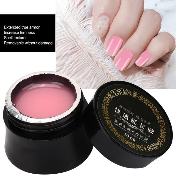 10ml Resin Nails Extended Gel Quick Extension Smärtfri UV Builder Nail Art Manicure Tool Pink