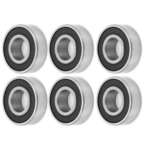 10 stk 6202-RS Sort Lejestål Dybt Rillekugleleje 15mm