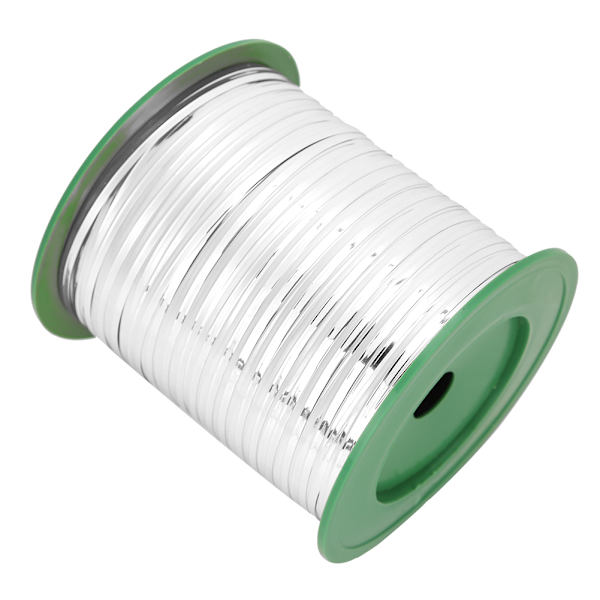 400 Yards Twist Slipsar Godispåse Bakning Förpackning Presentkartong Blomma Twist SlipsarSilver