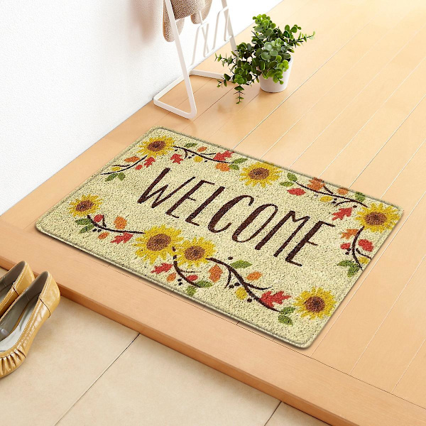 Tervetuloa Home -lattiamatto - Vettä imevä tyynyjalkamatto (malli 9)