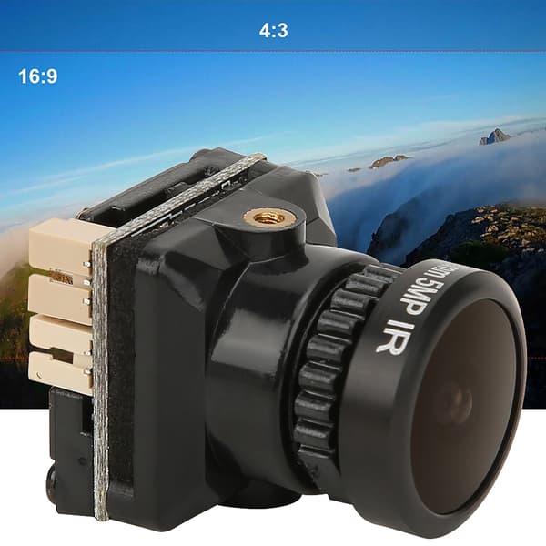 FPV-kamera Högupplöst 1080P 2,3 MM-objektiv OSD för FPV Quadcopter Drönare Svart