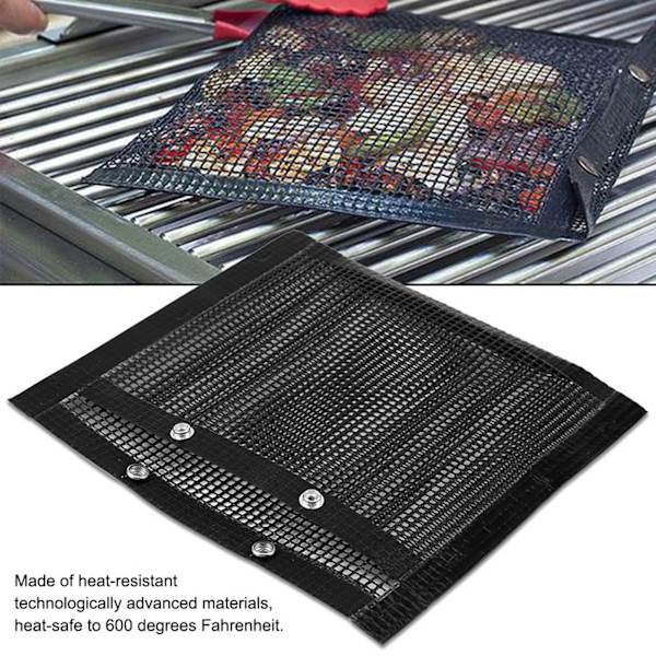 Tarttumaton BBQ-leivontapussi, lämmönkestävä verkkopaistopussi, ulkokäyttöön tarkoitettu paniikkatyökalu (L)