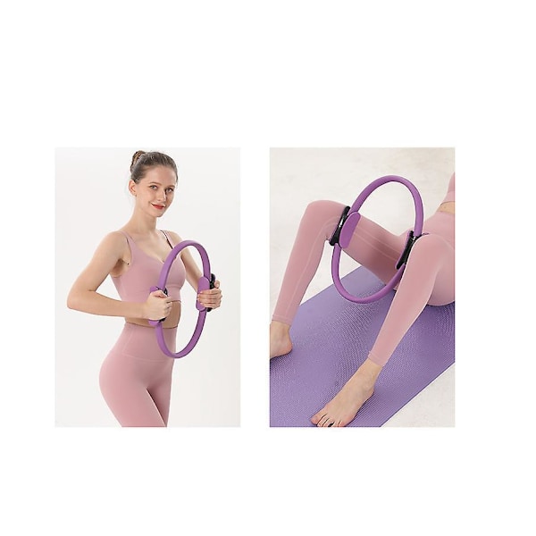 Lila Pilatesring Pilates Motståndsring Lårskulptering, Flexibilitet och Hållning Lila
