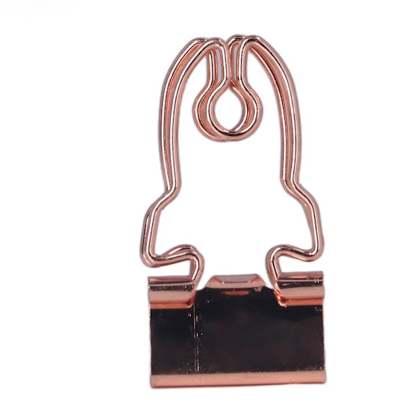 30 kpl Binder Clips Cute Rose Gold Horn Pattern Handle Metal Small Binder Clips Office File Clips With Storage Box