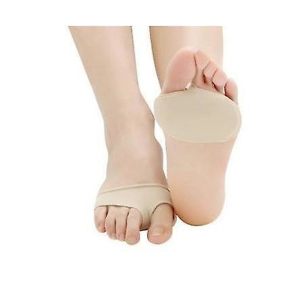 Metatarsaalitukit Jalka Kipujen Lievitykseen Geelipehmusteet Pehmeät Kangas Hihnat Miehille ja Naisille 2 Pakka Beige Musta