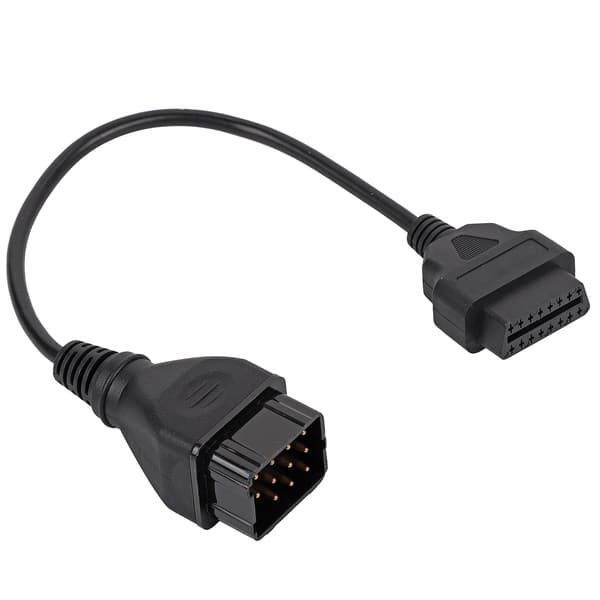 Diagnostisk Kabel OBD2 Kontakt 12 Pin til 16 Pin Adapter Biltilbehør Forlengelse