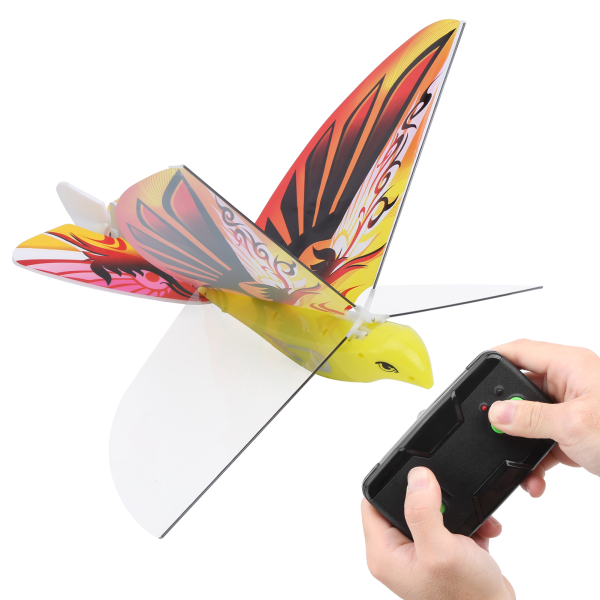 RC Flying Bird Toy Highly Simulation 2.4GHz Remote Control EBird Children Kid Toy (Orange)