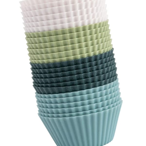 Muffinsform Morandi Farge Rund Eggeterte Dampet Egg Silikon Komplementær Matform 24 stk