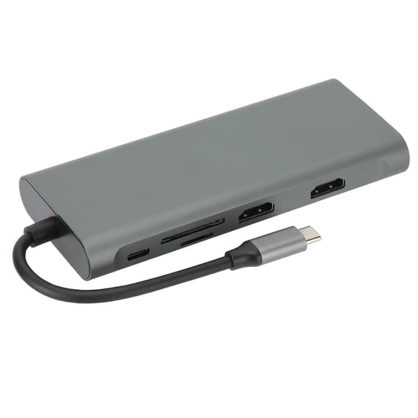 12-i-1 Dockningsstation Typ-C VGA RJ-45 PD USB 3.0 2.0 Dockningsstationsadapter