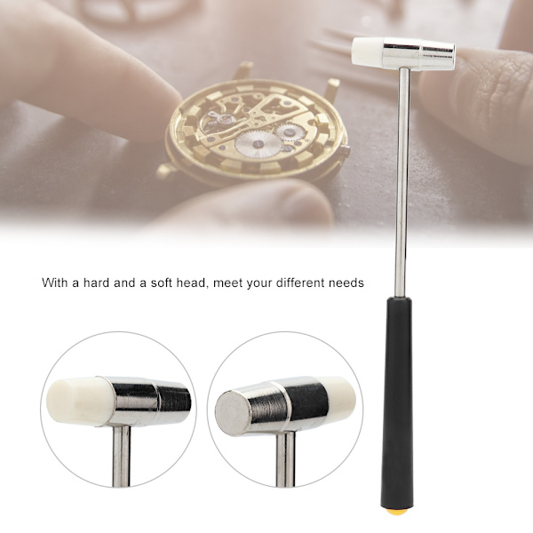 Bärbar Dubbelsidig Hammer Watchband Reparation Watch Repair Tillbehörsverktyg