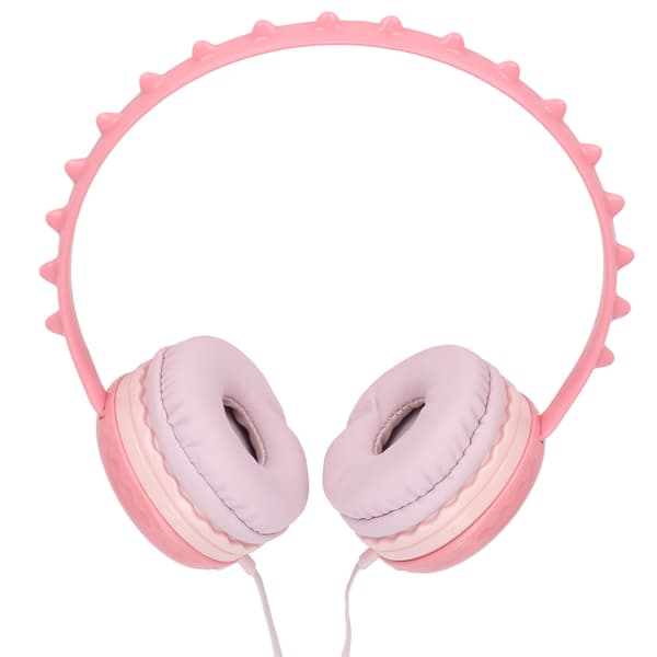 Kablet hodetelefon for barn 3,5 mm jack stereo justerbart hodebånd Søt barn dinosaur headset for PC-nettbrett Rosa