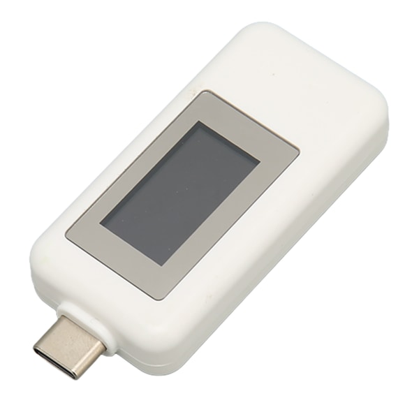 USB Spenningsstrømtester 4‑30V 0‑5.1A digital LCD-skjerm Nøyaktig måling USB-tester for telefon Nettbrett Bærbar Hvit