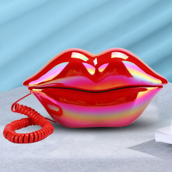 Creative Red Lips fasttelefon europeisk stil bordtelefon for hjemmekontor