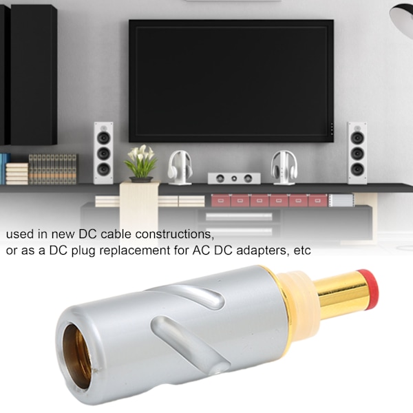 DC25G DC-liittimet messinki 24K kullattu 12V 0,5A 5,5x2,5mm DC- power ammattilaitteille