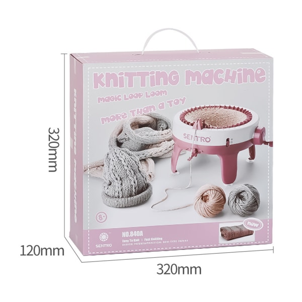 Knitting Machine Intelligent Loom Ro Knitting Machine Knitting Board Rotary Dobbel strikkemaskin (40 nåler)