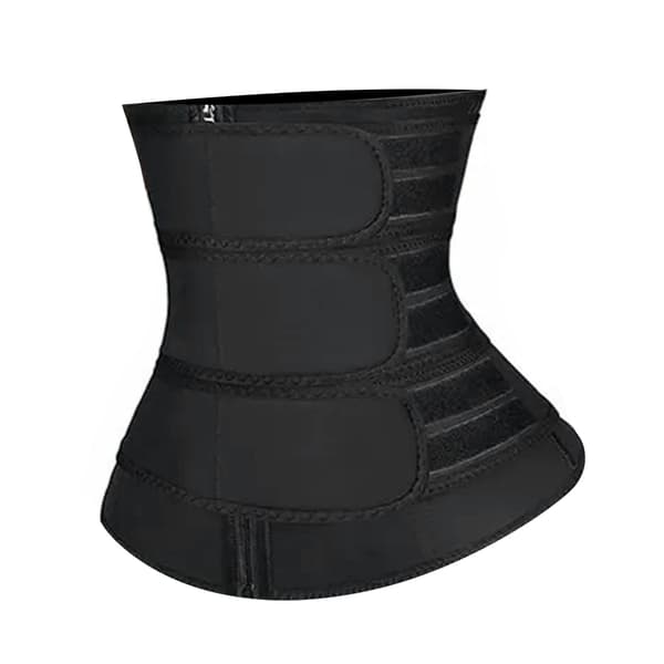 Midjetrener Polyester Glidelås Unisex Multifunksjonell Midjebandasje for Sport Svart L
