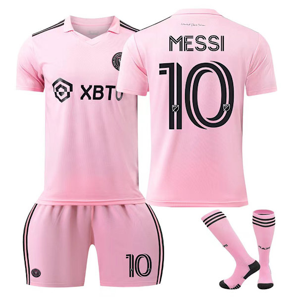 Miami Messi nr. 10 fodboldtrøje - Voksen-pinkS S