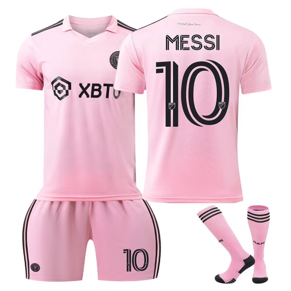 Miami Messi nr. 10 fodboldtrøje - Voksen-pinkXL XL