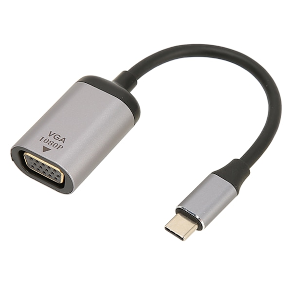 USB C til VGA-adapter i aluminiumlegering 1920x1200 60Hz stabil transmission Type C til VGA-adapter til bærbar computer desktop