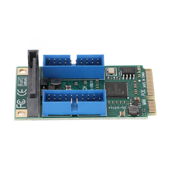 MINI PCI E til USB3.0 utvidelseskort 5 Gbps overføring 19 20PIN høy kompatibilitet PCIe utvidelseskort for datamaskiner