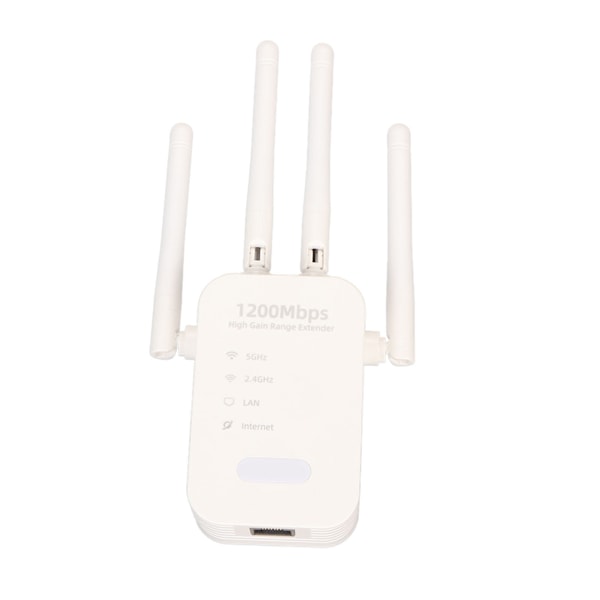 WiFi-forstærkere Signal Booster 4 eksterne antenner Dual Band WiFi AP Range Extender Signalforstærker EU-stik 100-240V EU-stik