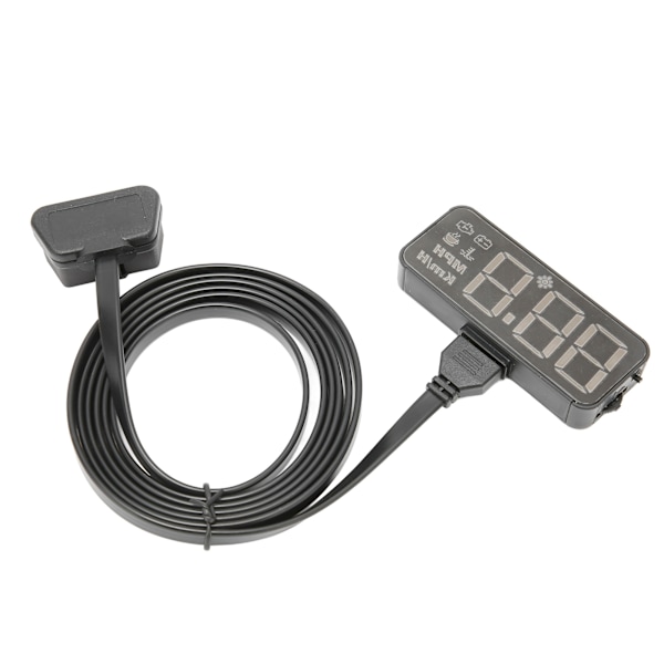 Bil HUD-display OBD2-mätare Vindruta skärm projektor 3D reflektion Överhastighet Vattentemperatur Spänning Felalarm