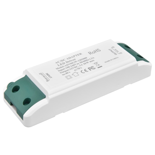 LED- power 12V DC 36W 3A vakiovirtajännitesovitin LED-ohjain 100-240V