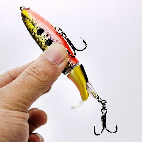 2025 Lämpligt 5-pack Fiske Lure Set 10cm 15g Fiskekrok Roterande Svans Fiskeredskap Bete för Sötvatten Saltvatten Karp Abborre Gädda, etc