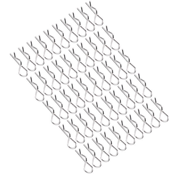50 st RC-tillbehör R-typ Body Clip Pin för 1/10 1/12 1/16 Skala Fjärrkontroll Bilskal