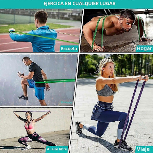Starkt Latex Resistance Band för Pilates och Fitnessövningar, Elasticitet för att Hjälpa till med Pull-ups Hemma, Gym, Allmän Kroppsanvändning Lila