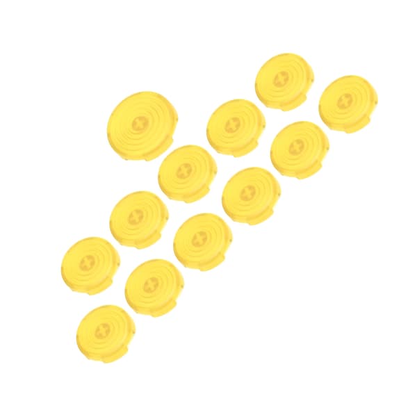 12 stk Arcade-knapdæksler 20,2 mm 25,3 mm Mekaniske trykknapdæksler til Kailh til Cherry til Akko til Glorious Switches Gule
