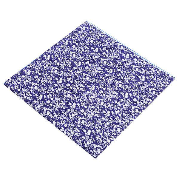 7 st fyrkantig bomullstyg 50x50cm färgad tyg blommigt tryck hushåll handgjord DIY sömnadstillbehör marinblå