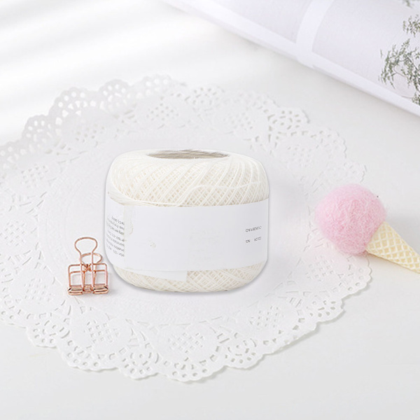 Lace Line Bomuld Håndhæklet Summer Silke Light Tyn Line 6602 Rice White 6602 Rice White