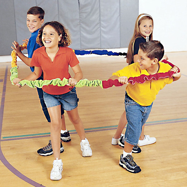 Utomhussportsleksak elasticitet rep gummiband cirkel löpning push-spel sensorisk integration