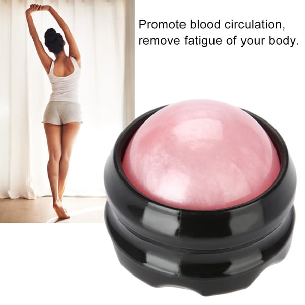 Massage Roller Ball Massager Kroppsterapi Fot Höft Avslappning Stress Release (Rosa)