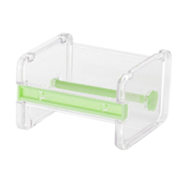 Washi tape dispenser cutter gennemsigtig 2 takkede stænger ABS plast stabelbar tape holder dispenser til opbevaring Grøn