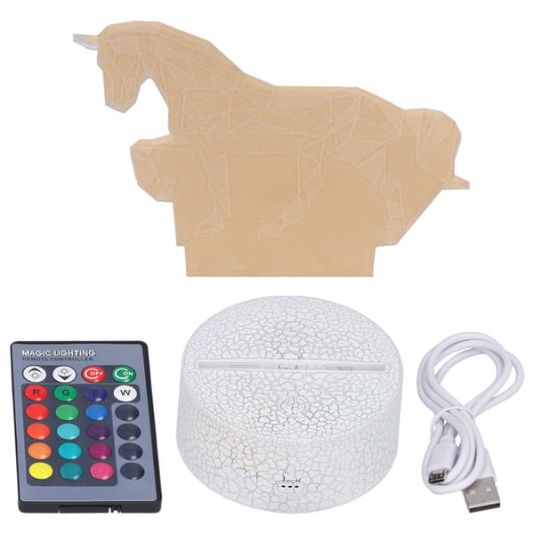 3D nattlys 16 farger dimbar 4 blitsmoduser fjernkontroll dekorativ lampe for barn