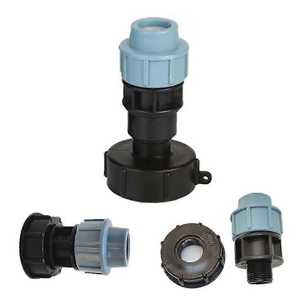 Havevandslangeadapter - IBC Tank Vandrørsforbindelse - Hane Tilpasningsværktøj 25mm Albueadapter
