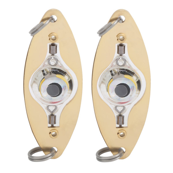 2st Fiske LED Lure Ljus Ögonform Färgglad Blinkande Ljus Bait Underwater Lure Lampa