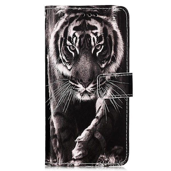 Til Samsung Galaxy A54 5g PU Læder Wallet Stand Telefon Cover Fuld Dækning Indre TPU Cover Zekai Tiger