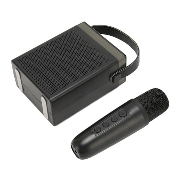 Karaoke-maskin Multifunktionell RGB-belysning Bärbar Bluetooth-högtalare med 2 trådlösa mikrofoner för vuxna och barn Svart